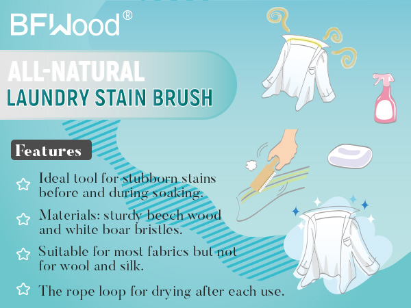 BFWood Laundry Stain Brush
