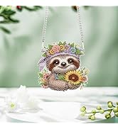 Tontut Diamond Art Painting Kits Hanging Decoration, 5D Sloth Sunflower Diamond Art Painting, DIY...