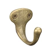 Alele Single Prong Hook Hanger,Robe Towel Hooks,Zinc Die Cast, Set of 6 (Single Prong Trunk Hook 6p)
