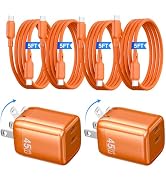 45W USB C Charger 2-Pack GaN PD Dual Port Fast Charger Block Compact Foldable Wall Plug with 4 Pa...