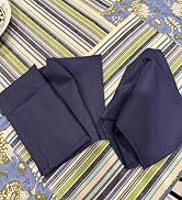 MEANMOY Navy Blue 210GSM Cloth Napkins Set of 4 - Washable & Reusable 17x17 Inch Napkins with Hem...
