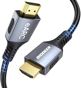 8K HDMI ARC/eARC Cable for Soundbar 6.6ft, Ultra High Speed HDMI 2.1 48Gbps, Braided Cord 8K@60Hz...