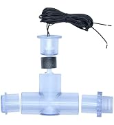 SS1 Condensate Overflow Float Switch for HVAC Systems, Upgraded Transparent Blue PVC with 3/4 Inc...