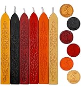 6PCS Seaing Wax Candles, Wax Seal Sticks with Wick for Wedding Invitation Envelope Thanks Card Gi...
