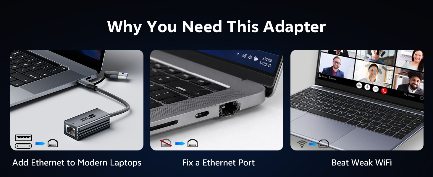 Add Ethernet to Modern Laptops