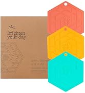 Shinemade Trivet Mat, Set of 3 Silicone Pot Holder, Hot Pads, Potholders for Pots and Pans (Varie...