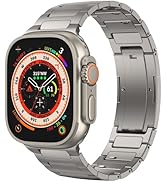 Zumyzu Pure Titanium Bands Compatible with Apple Watch Ultra 2/Ultra Series 10 9 8 7 6 5 4 SE, Ba...