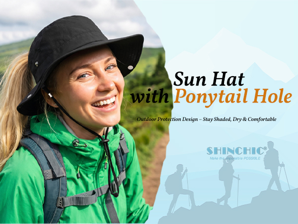 Sun Hat With Ponytail Hole