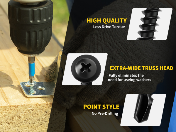 modified fast truss head wood screws phillips drive self tapping screws indoor furniture woodworking