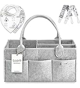 Putska Baby Diaper Caddy Organizer Nursery Basket Set - A Baby basket gift registry for baby show...