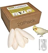Acsist 4.3"-4.7" Cuttlebone for Birds,Natural Cuttlefish Bone for Parakeets, Cuddle Bones for Sha...