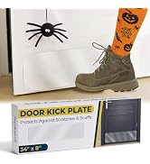 PROTECTO Door Kick Plate - Transparent Self-Adhesive Kickplates for Interior & Exterior, Front or...