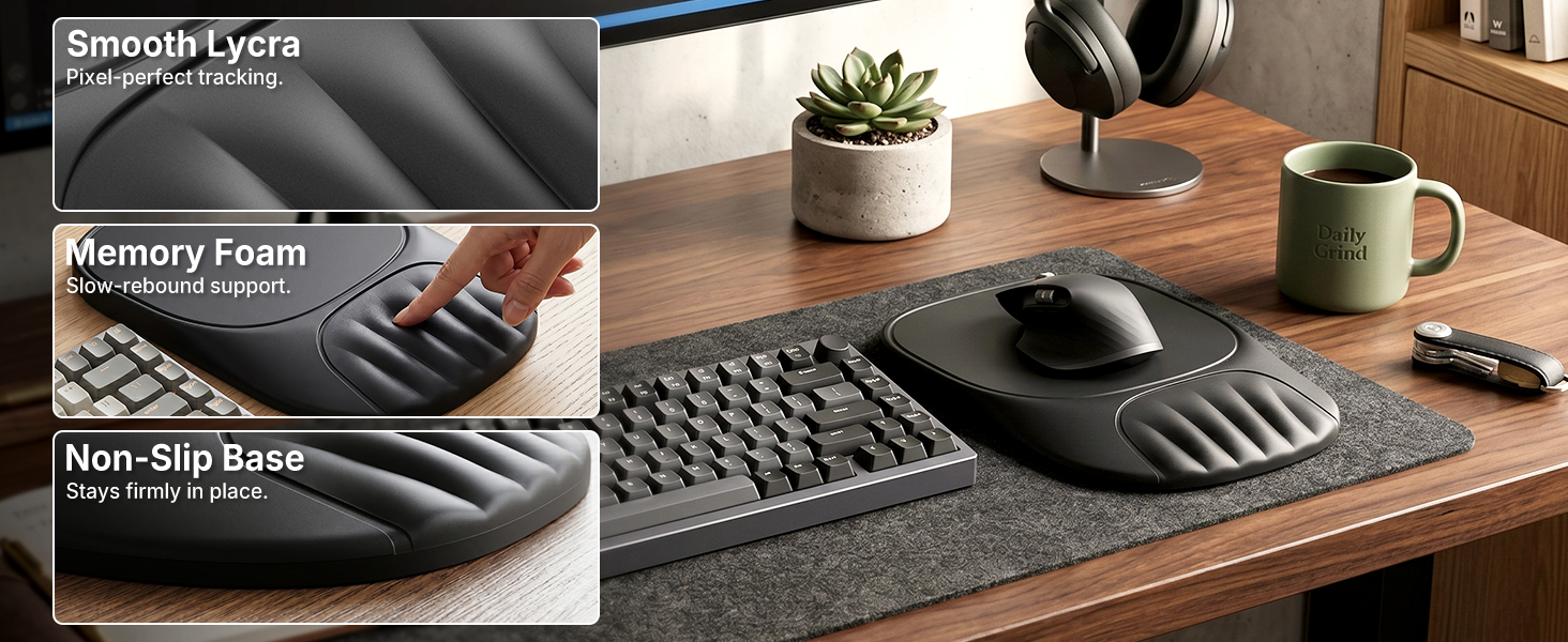 thick high resilience memory foam smooth surface anti slip rubber base bottom