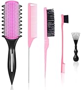 Curl Defining Brush – Detangling Brush – Includes 3 Hair Styling Tools for Wet or Dry Use – Daily...
