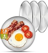 Offiper SUS201 Brushed Finish Silver Color 7.8inch Dinner Cooking Serving Plates