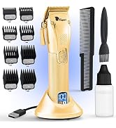 Fagaci Professional Hair Clippers for Barbers with Precise Cutting, Turbo Power Cordless Hair Cli...