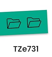 Brother Genuine P-touch TZe731 Label Tape in cardboard pack: Black on Green 12mm