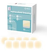 LIFARA Hydrocolloid Wound Dressing 2" × 2 ", 2X Fast Moist Healing, Adhesive Waterproof Bandages ...