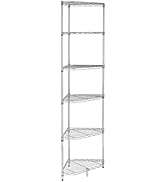 Honey-Can Do 6-Tier Compact Triangle Corner Shelf – Narrow Tall Storage Rack for Small Spaces – M...