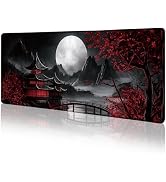 LIMKRIAN Japanese Mouse Pad Large Gaming Desk Mat, Extended Computer Mousepad with Stitched Edges...