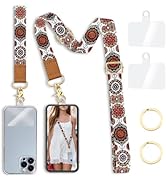 Yonlevres Phone Lanyard Crossbody Strap, Boho Bohemian Cell Phone Lanyards for around the Neck Wr...