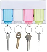 Uniclife Key Tag Rack Slot Style Key Storage Rack Plastic Wall Mounted Key Holder Organizer with ...