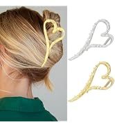 Banatra Metal Hair Claw Clips Gold Heart Hair Clips Large Claw Clips for Thick Hair Non Slip Styl...