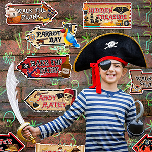 pirate party directional signs