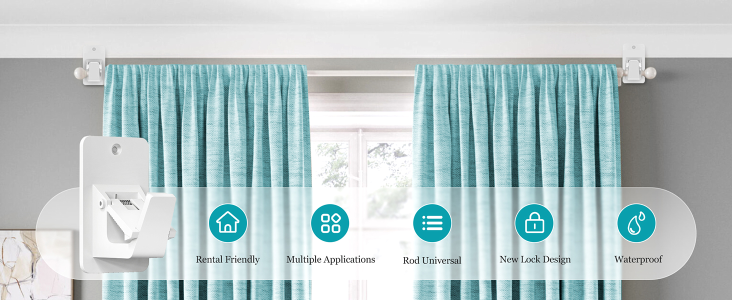 Universal curtain rod holders