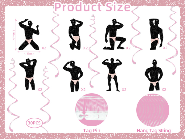30 Pcs Funny Dancer Hanging Swirls Decoration