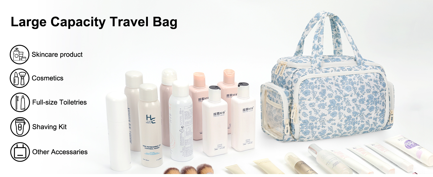 dual-handle cosmetic bag