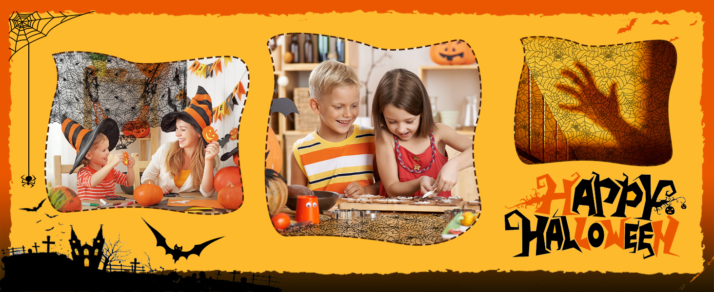 black cloth halloween decor
