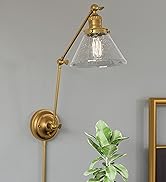 Design House 589077-SG Augustin Swing Arm Wall Mount 1-Light Indoor Sconce, Satin Gold