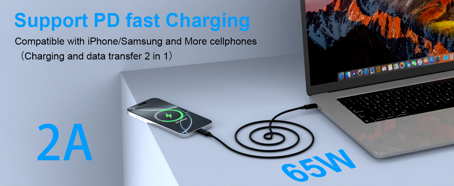 Computer Power Cable cord usb c 10ft
