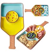 Pickleball Paddle Ceramic Snack Tray Divided Snack Tray for Pickleball Fans