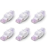 VCELINK CAT6 Toolless RJ45 Connector, Compact UTP Reusable Plug, 23-26 AWG | No-Crimp, Tool-Free ...