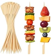 200PCS Bamboo Skewers for Appetizers, 10 IN Long Fancy Toothpicks for Appetizers Cocktail Picks, ...