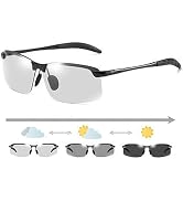Jowxsx White-black Polarized Photochromic Sunglasses UV400 Sports Sunglasses Day and Night Drivin...