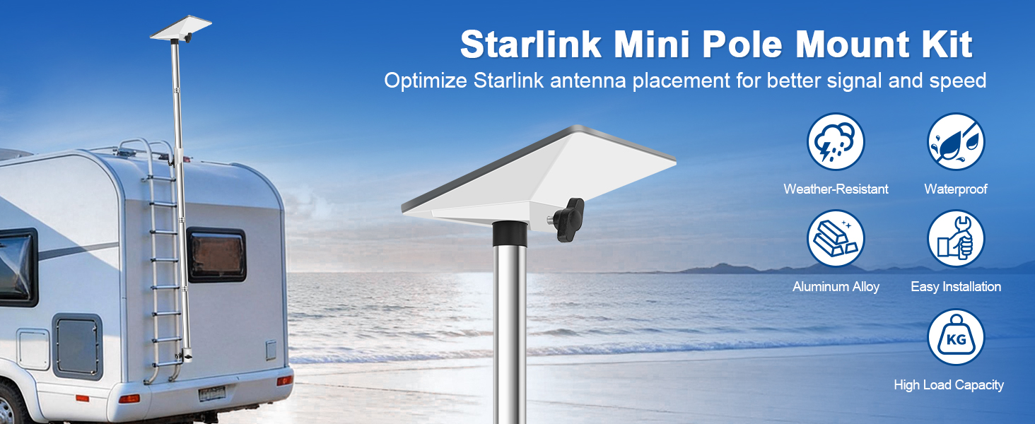 Starlink Mini Flag Pole Mount