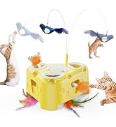 PANRIO 3-in-1 Automatic Cheese-Shaped Interactive Cat Toy