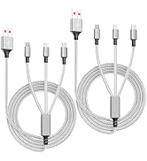 UCEC 3 in 1 Multi Charging Cable USB A to Phone/USB C/Micro USB, Universal Multiple Charger Cord,...