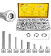 Fgruh 720pcs M3 Screws Assortment kit, Hex Socket Head Cap Bolts, Nuts & Washers Assorted Set M3x...