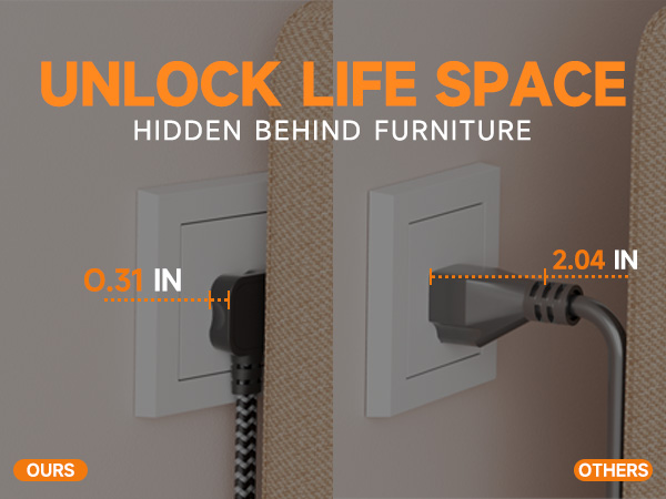 FLAT EXTENSION CORD BLACK