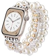 VISOOM Beaded Bracelet Compatible for Apple Watch Band 40mm/38mm/41mm/42mm Series 10 9 8 7 SE Ser...