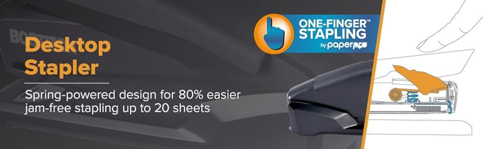 black desktop stapler