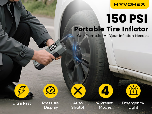 Tire Inflator Portable Air Compressor