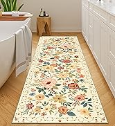 DUKINO 2x6 Runner Rug for Hallway, Washable Kitchen Runner Rug with Non Slip Backing, Low Pile So...