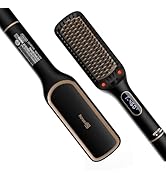Nicebay Straightener Brush, Rotatable Temperature Adjustment Hair Straightening Brush, Auto-Off &...