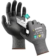 DULFINE A3/A4/A9 Cut Resistant 2/3/6/12 Pairs Work Gloves for Men & Women | Touchscreen, Foam Nit...
