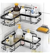 MOFOROCO 3-Pack Corner Shower Caddy Organizer Shelf, Shower Organization with Soap Holder, Adhesi...
